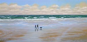Beach Walking Series Of Oil Paintings By Frank Wilson